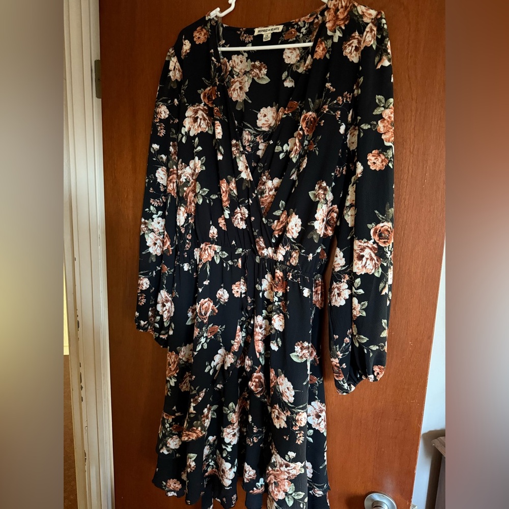 Floral Black Dress